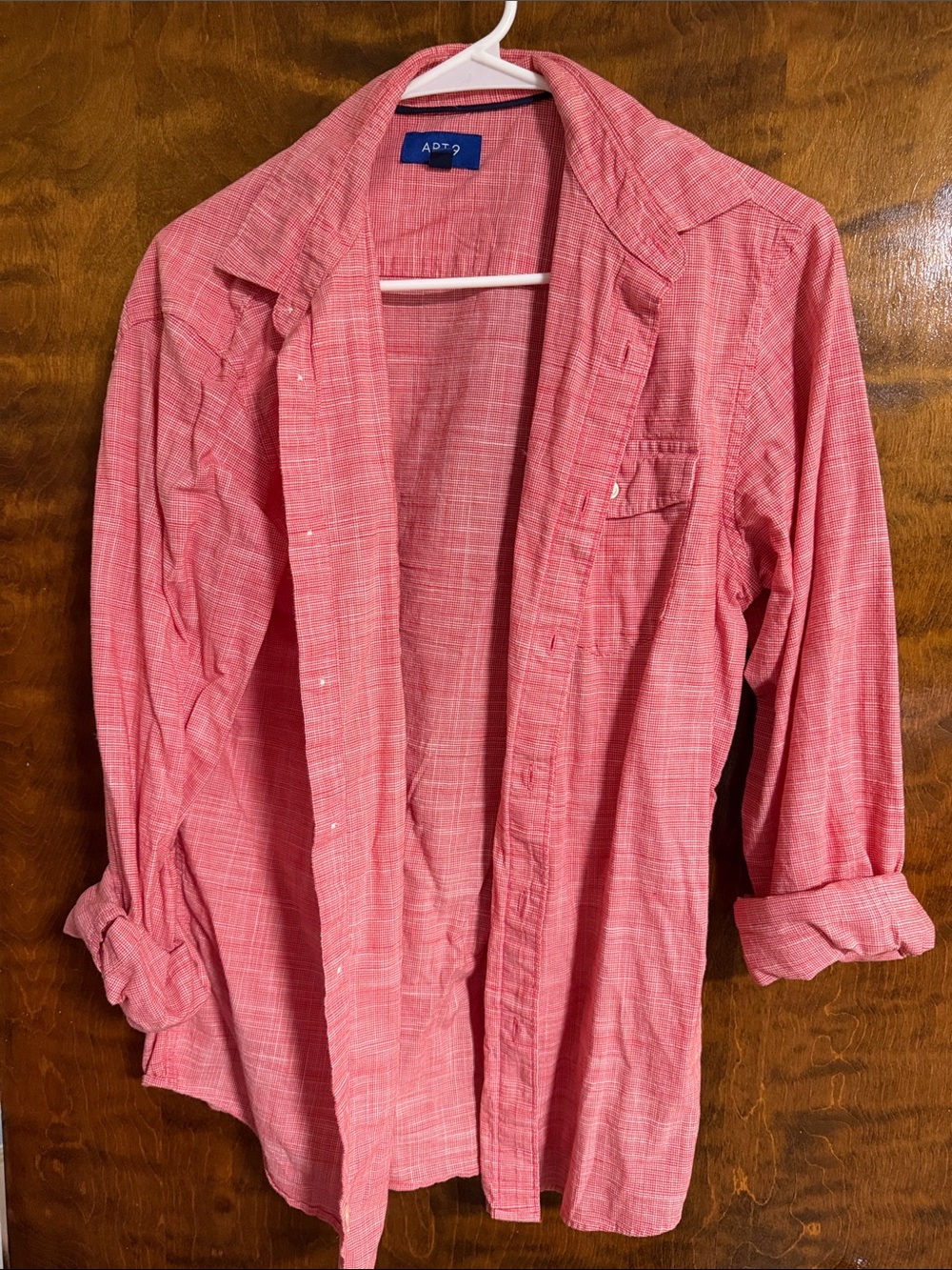 Apt. 9 Pink Coral Button-Down Casual Shirt